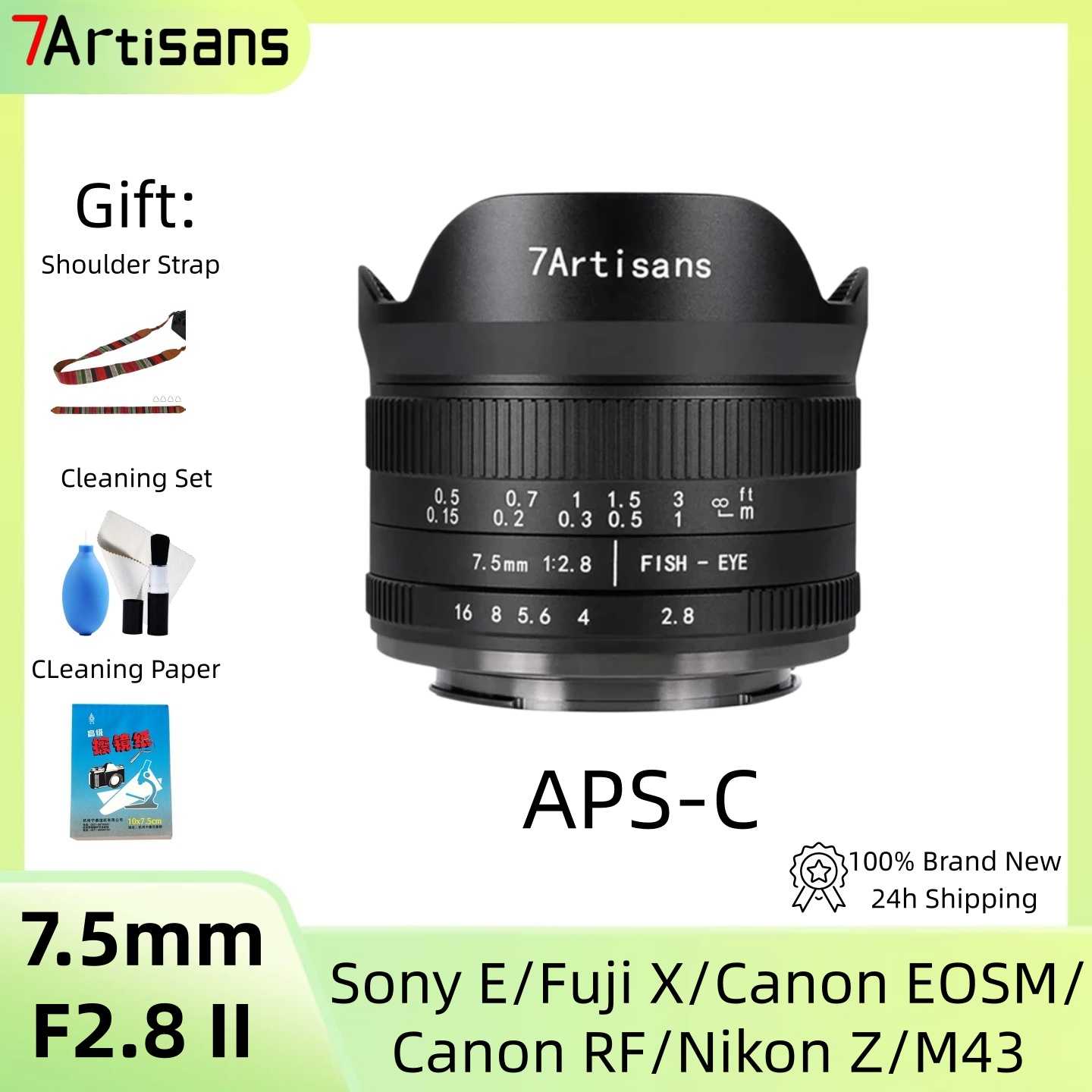 Canon Camera Eos M50 Mark Ii - Objectif fisheye grand angle manuel 7artisans
